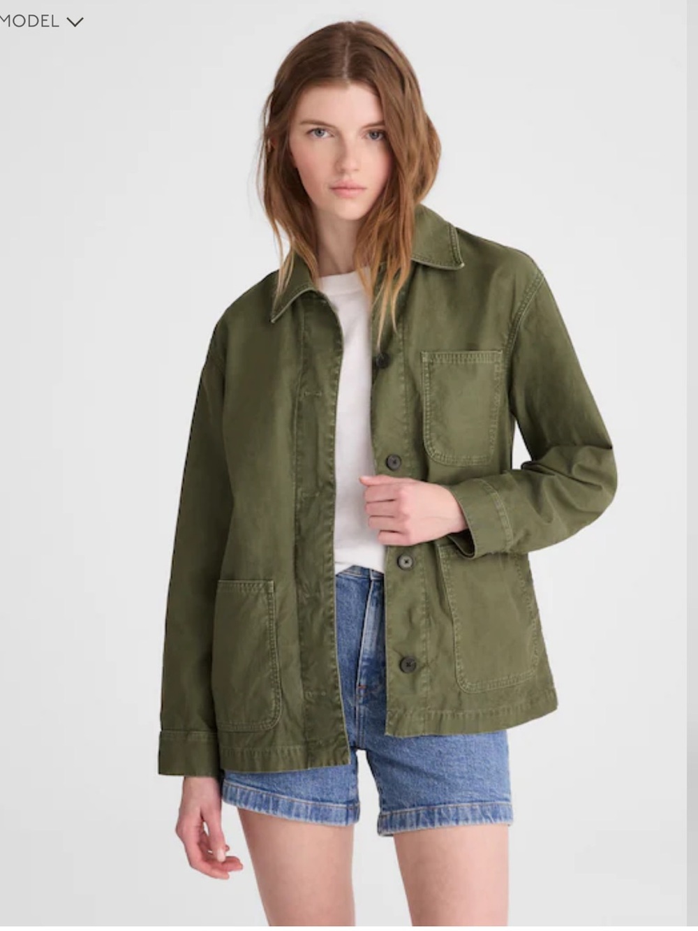 Madewell Classic Chore Jacket in Cotton Twill - Faded Ivy